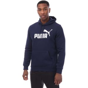 Puma Heren Essentials Big Logo Hoodie (Marine)