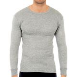 Thermoshirt - Heren - Lange Mouwen - Ronde Hals - Elastische Band - Grijs - 50% Acryl 50% Polyester