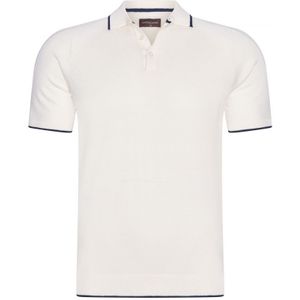 Cappuccino Italia Polo SS Tipped Tricot Polo Wit
