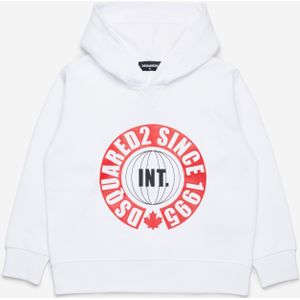 Dsquared2 Kids Logo Hoodie in Wit