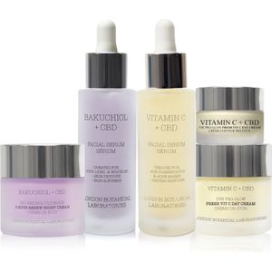 Bakuchiol Serum, Vitamine C Serum, Vitamine C dagcrème, Bakuchiol Nachtcrème, Vitamine C oog