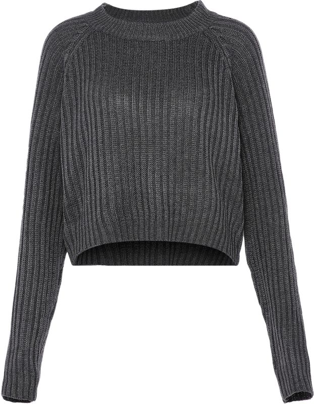 Mymo - Jumper - Donkergrijs - Pullover - Casual Basic Fit