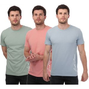 Jack Jones Jack T-shirts met ronde hals voor heren, set van 3, meerdere kleuren