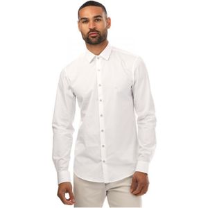 Calvin Klein Slimfit Easy Care Overhemd Voor Heren, Wit - Maat L