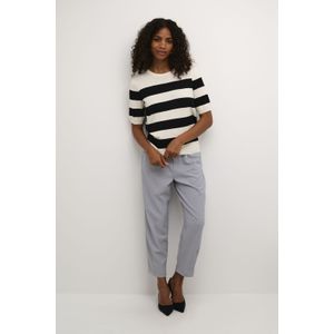 Kaffe Gestreepte Geweven Top Zwart/Ecru