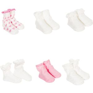 Set-6 van 2002 sokken met opdruk voor meisjes