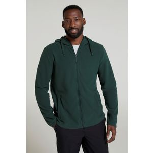 Mountain Warehouse Heren Camber Fleece Full Zip Hoodie (Donkergroen)