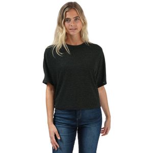 Only - Carolla - Losvallende Top - Zwart-Goud - Glinsterend Materiaal