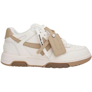 Off-White Out Of Office Low Top White Sand Leather Sneakers