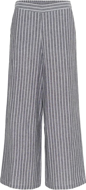 Casual Broek - Black Melange/White Stripe - Casual Fit