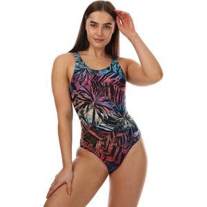 Speedo Placement badpak met U-rug voor dames, veelkleurig