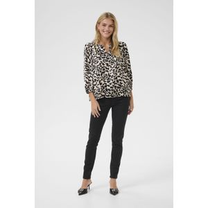 Blouse met lange mouwen Loose fit Brown Leopard