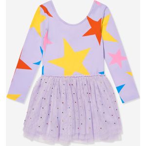 Meisjes Sterren Jersey Jurk in Paars