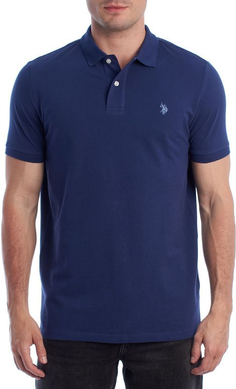 U.s. Polo Assn. - Polo - Blauw - Katoen - Korte Mouwen