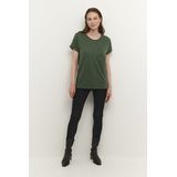 T-shirt - Donkergroen - Loose Fit