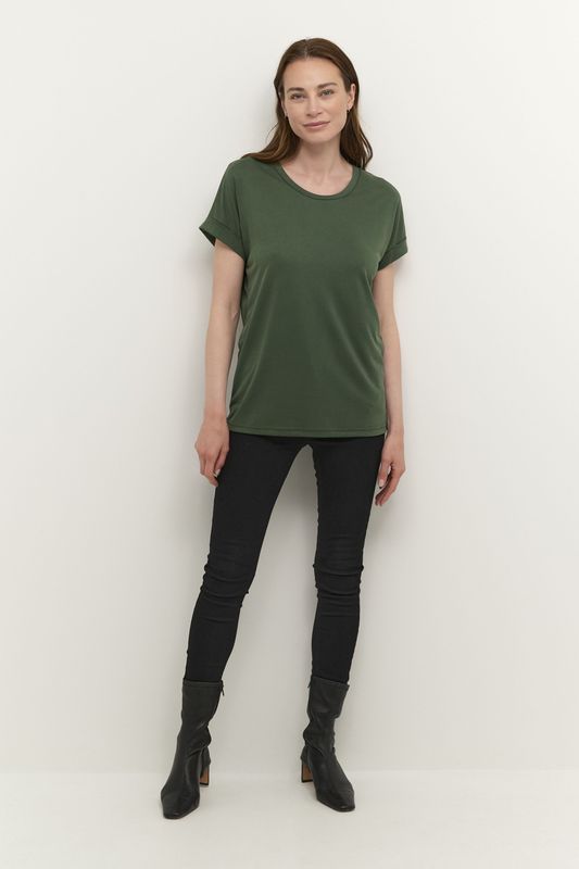 T-shirt - Donkergroen - Loose Fit