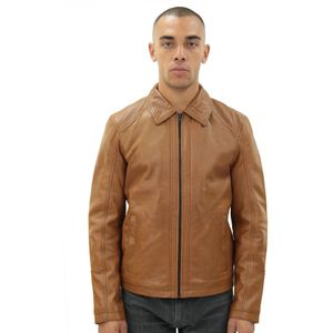 Smart Classic - Harrington - Leren Herenjack - Bruin