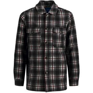 Jack & Jones Overhemden Jorollie Check Shirt Jacket LS Zwart - Maat S