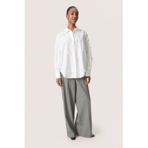 SOAKED IN LUXURY - Blouse 'Joa' - Wit - Klassieke Blouse - Lange Mouw