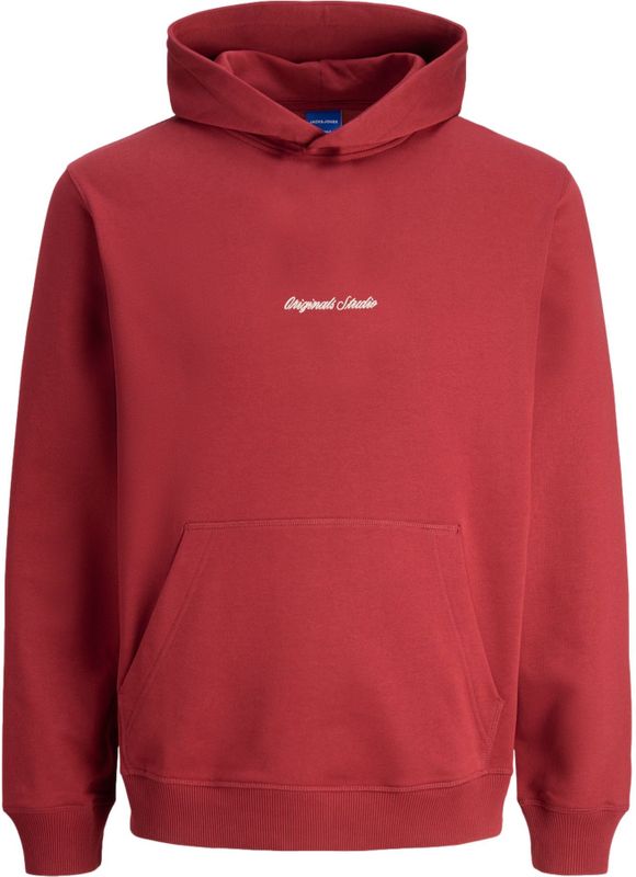 Jack & Jones Junior Sweatshirt 'Norrebro'  donkerrood / wit