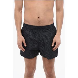 Zwemshort met logoprint in zwart