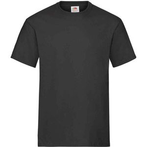Fruit of the Loom Unisex Adult Zwaar Katoenen T-Shirt (Zwart)