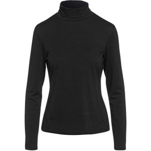 Zwart - Poloshirt - Trui met Polokraag en Lange Mouwen