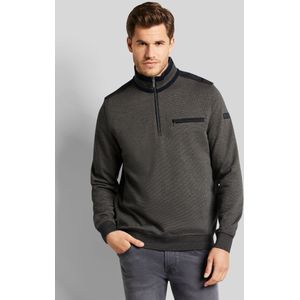 Bugatti Herren Sweattroyer met fijn houndstooth-patroon