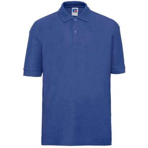 Russell Poloshirt van katoen voor kinderen (Helder Koningsblauw)
