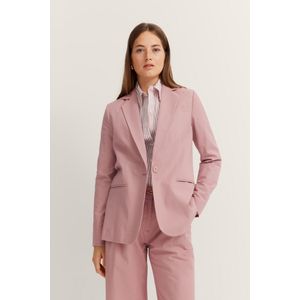 Blazer - 720-Roze - Zonder Capuchon - Reverskraag - Lange Mouwen