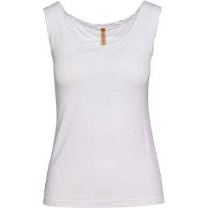 Conquista - Tanktop - Wit - Ruwe Randen - Mouwloos