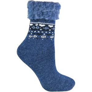 Thermische bedsokken voor dames Een maat - Denim