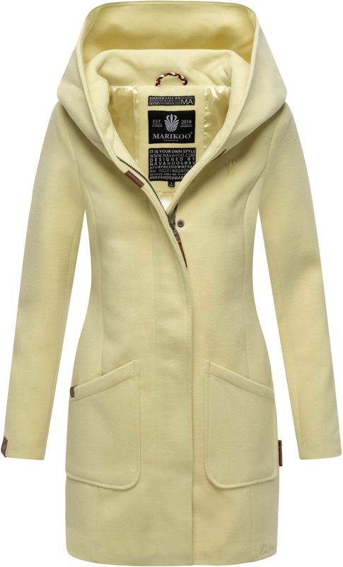 Marikoo dames wintermantel met capuchon en getailleerd model