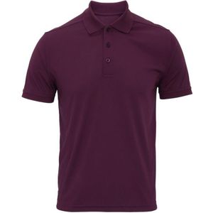 Premier Heren Coolchecker Pique Poloshirt (Aubergine)