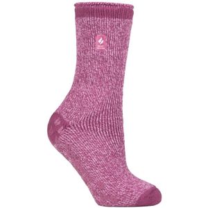 Heat Holders Dames Winter Thermische Slipper Sokken - Gedempt Roze (Florence)