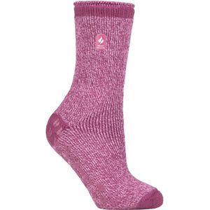 Heat Holders Dames Winter Thermische Slipper Sokken - Gedempt Roze (Florence)