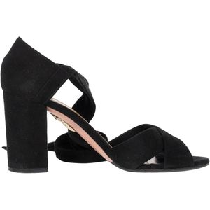 Aquazzura Tarzan Vetersandalen in Zwart Suède
