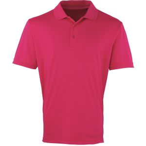 Premier Heren Coolchecker Pique korte mouw Polo T-Shirt (Heet Roze)