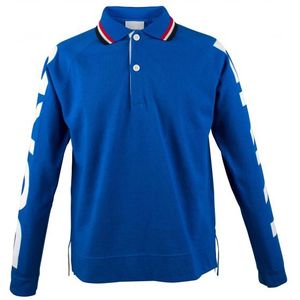 Burberry - Polo - Blauw - Katoen - Lange Mouwen