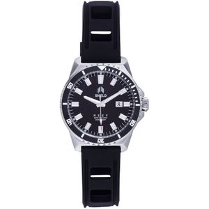 Shield Reef Band horloge met datum - zwart
