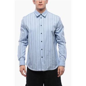 Overhemden - Lichtblauw - Katoen - Franse Kraag - Lange Mouwen - Strepen