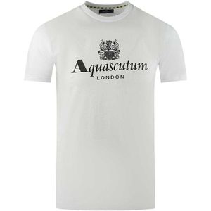 Aquascutum Heren London Aldis Logo T-Shirt (Wit)