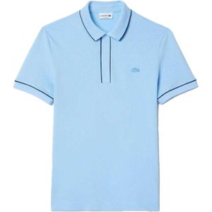 Lacoste Heren Paris Pique Stretch Regular Poloshirt (Lichtblauw)