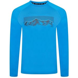 Dare 2B Heren Righteous II Mountain Recycled T-Shirt met lange mouwen (Teton Blauw)