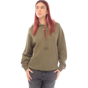 Hoodie - Groen - Off White Flock Chine Flower Arrow - 100% Katoen