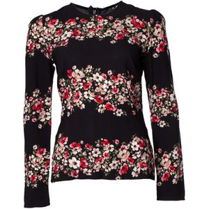Dolce&Gabbana Zwarte top met bloemenprint
