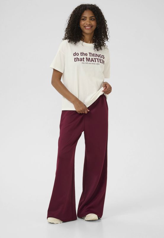 Kaffe Shirt 'KAElly'  bourgogne / wit