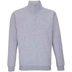 SOLS Uniseks Conrad Marl Sweatshirt met Quarter Zip voor volwassenen (Grijze Mergel)