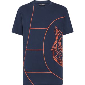 Plein Sport - T-Shirt Ronde Hals Tiger - Blauw - Katoen
