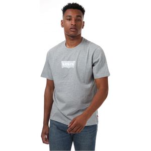 Levi's T-shirt met relaxte pasvorm en print voor heren, gemÃªleerd grijs